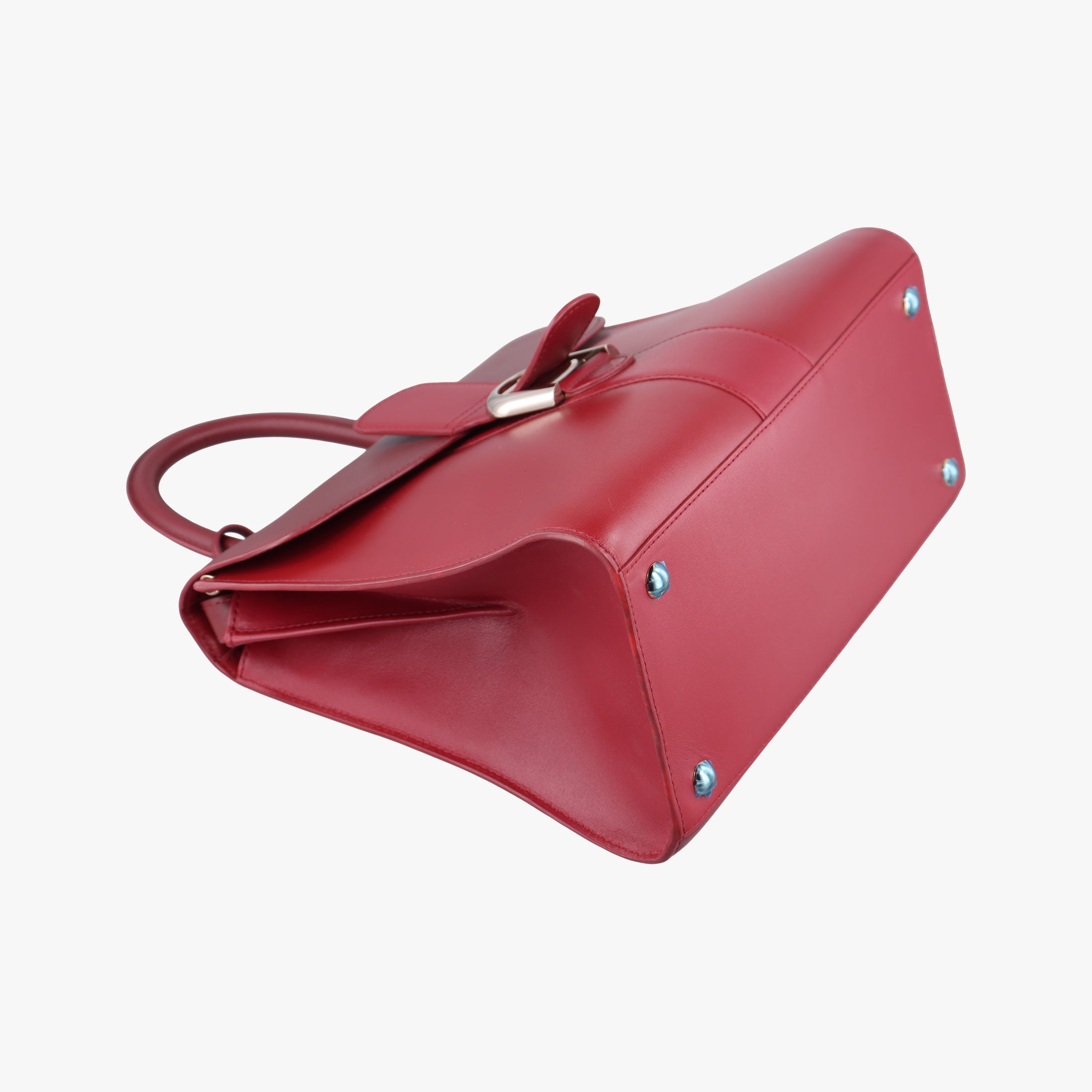 Pre-owned Delvaux Brillon MM Bordeaux leather  shoulderbag | stylenewstar