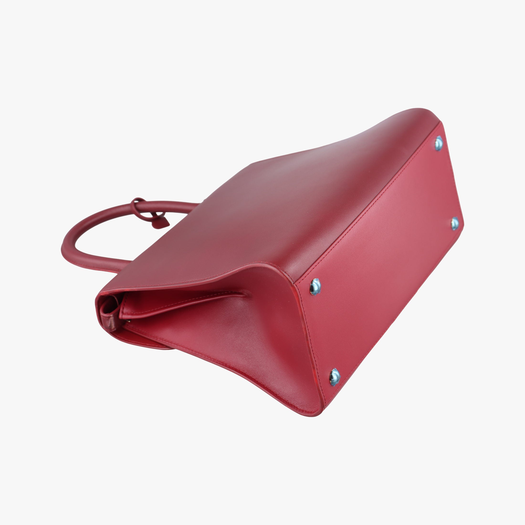 Pre-owned Delvaux Brillon MM Bordeaux leather  shoulderbag | stylenewstar