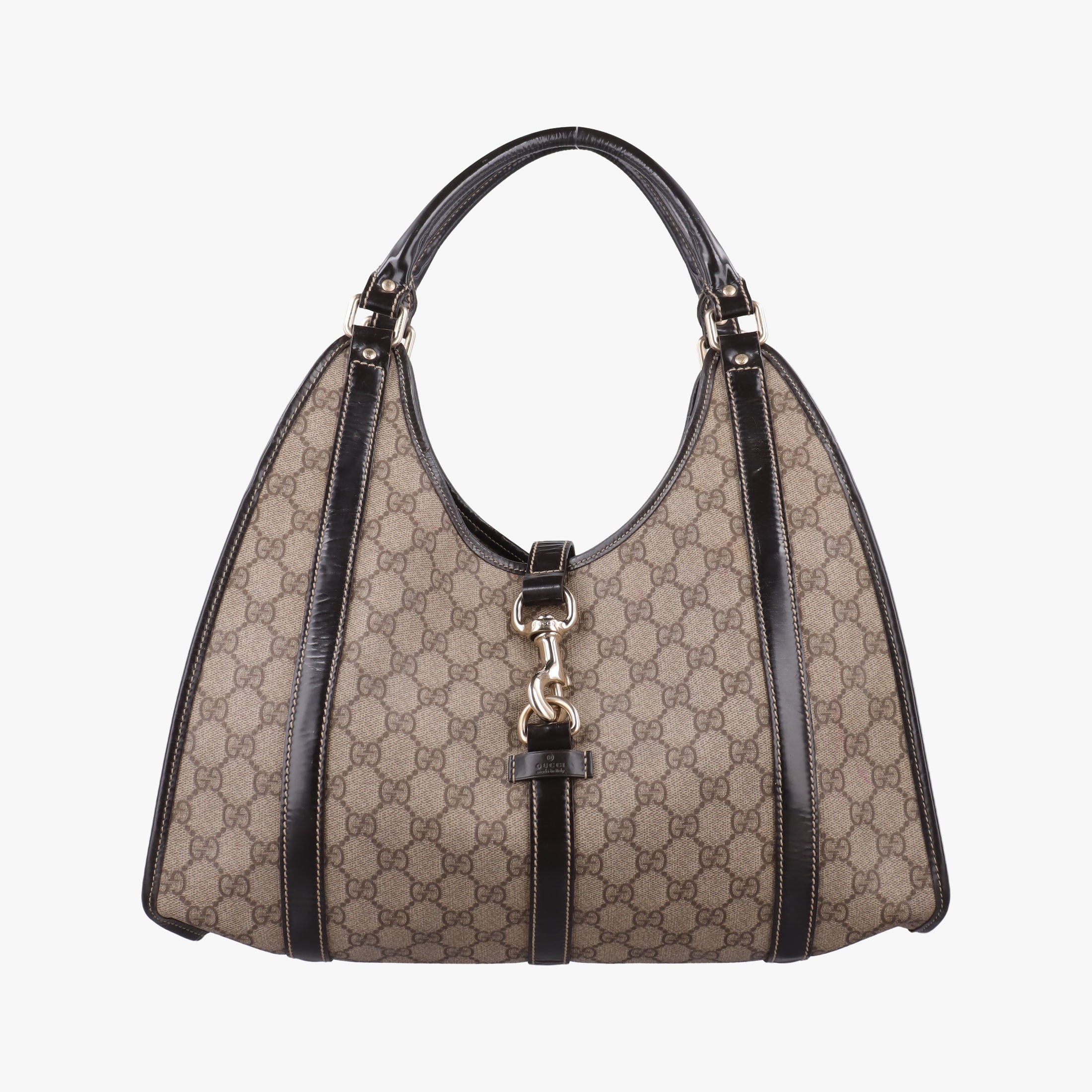 Secondhand Gucci New Jackie Brown PVC coated canvas × leather 203494 handbag | stylenewstar