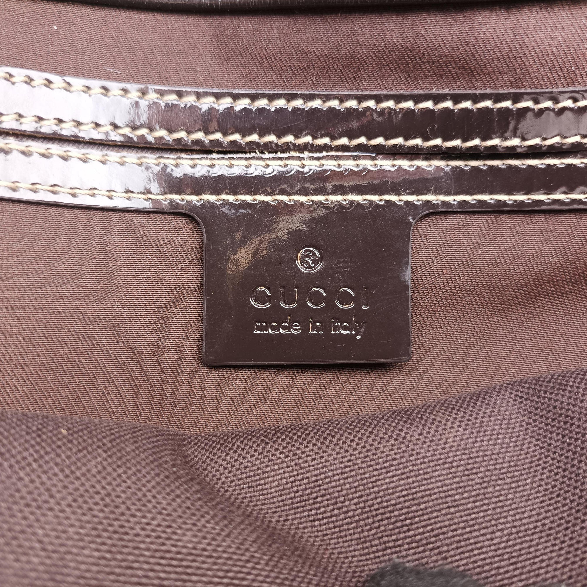 Secondhand Gucci New Jackie Brown PVC coated canvas × leather 203494 handbag | stylenewstar