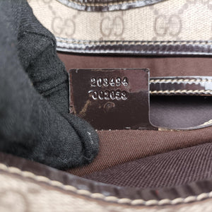 Secondhand Gucci New Jackie Brown PVC coated canvas × leather 203494 handbag | stylenewstar