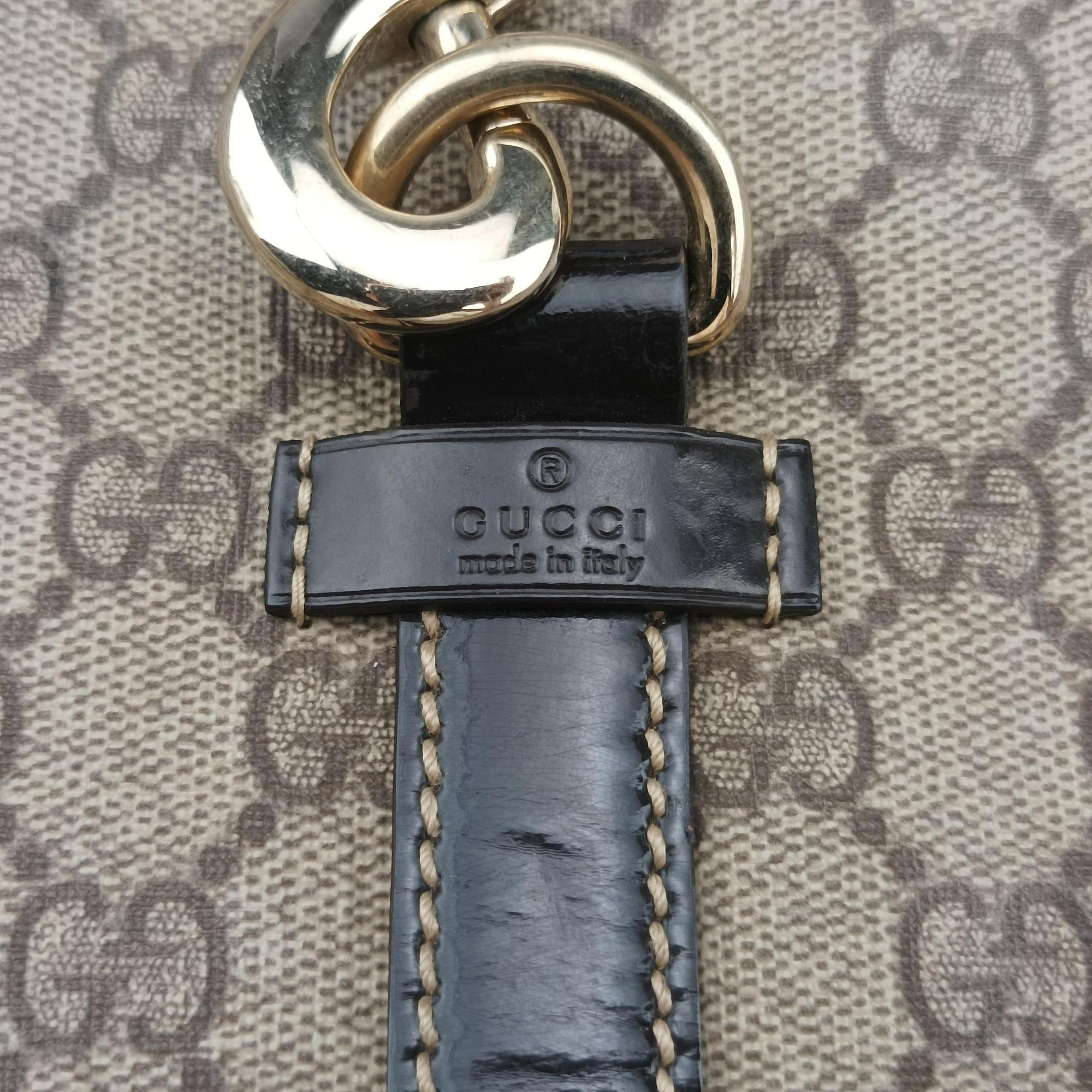 Secondhand Gucci New Jackie Brown PVC coated canvas × leather 203494 handbag | stylenewstar