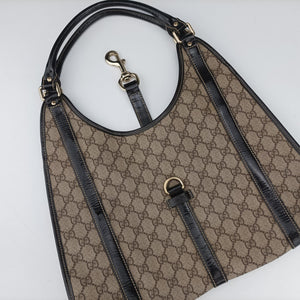 Secondhand Gucci New Jackie Brown PVC coated canvas × leather 203494 handbag | stylenewstar