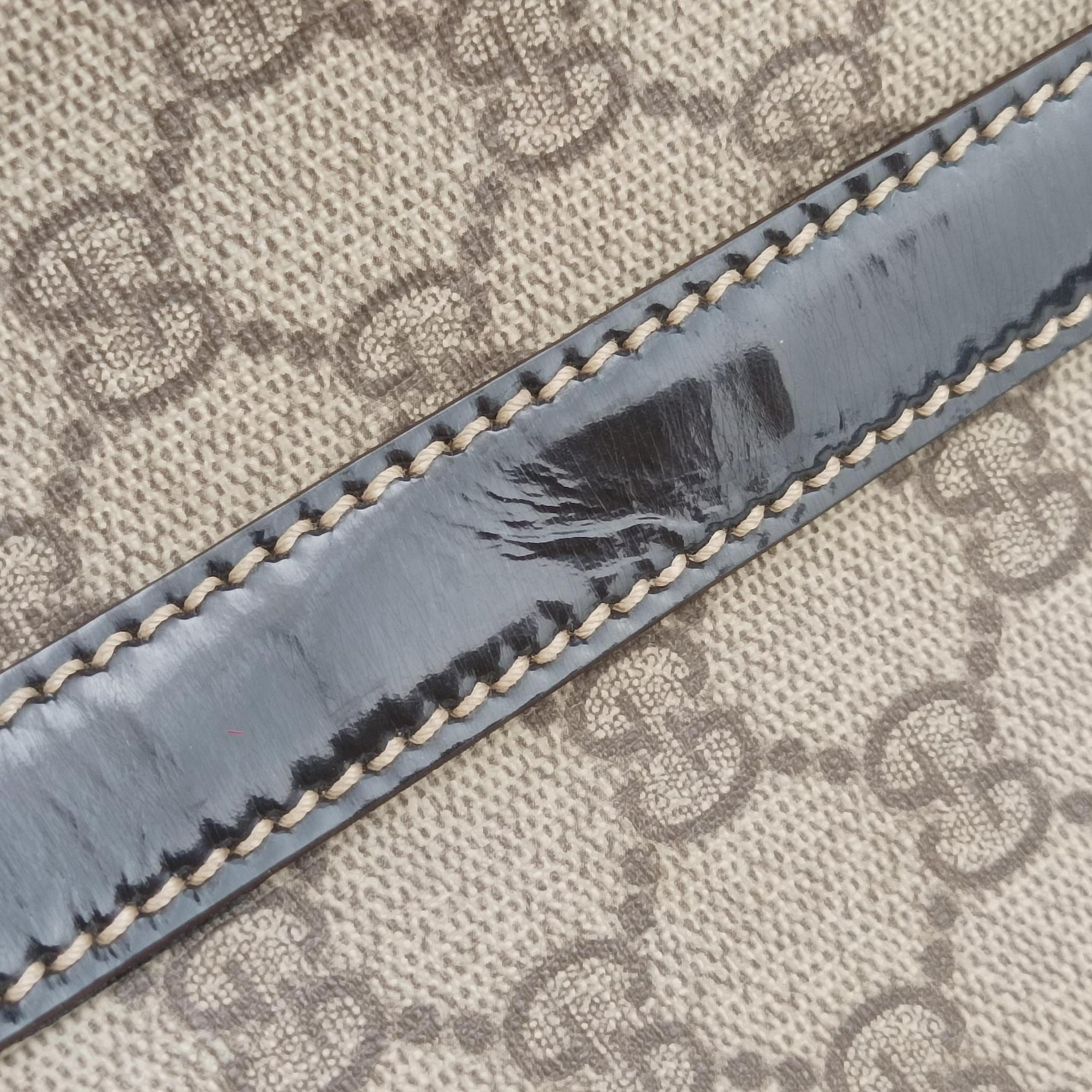 Secondhand Gucci New Jackie Brown PVC coated canvas × leather 203494 handbag | stylenewstar