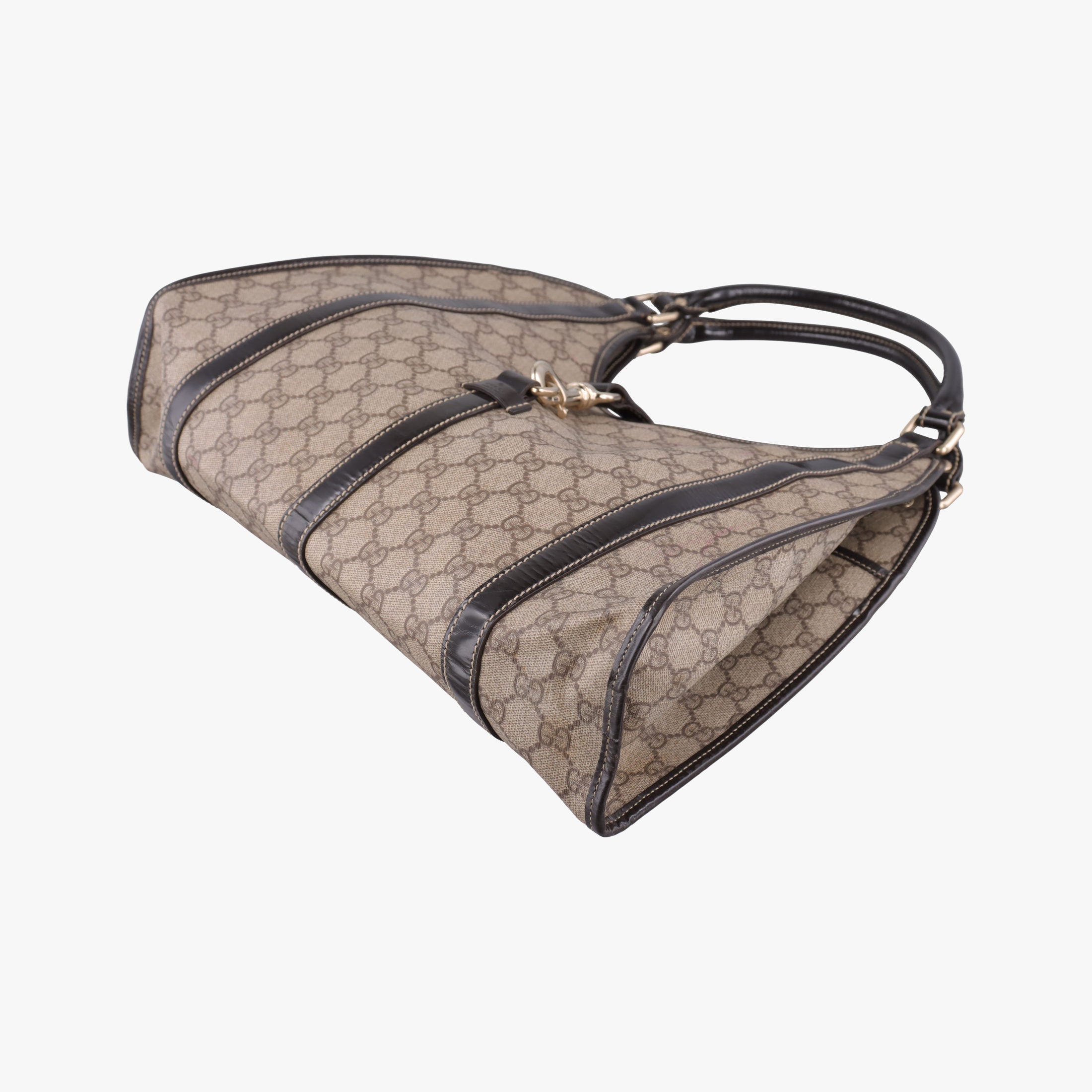 Secondhand Gucci New Jackie Brown PVC coated canvas × leather 203494 handbag | stylenewstar
