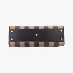 Pre-owned Fendi PEEKABOO Tobacco Brown × Black Nubuck Leather × Smooth Leather 8BN290 handbag | stylenewstar