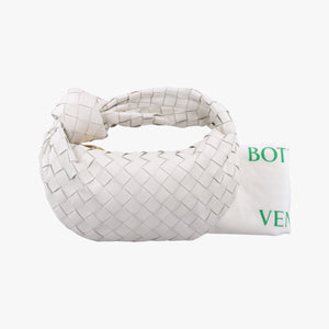Pre-owned Bottega Veneta The Jodie White patent  handbag | stylenewstar