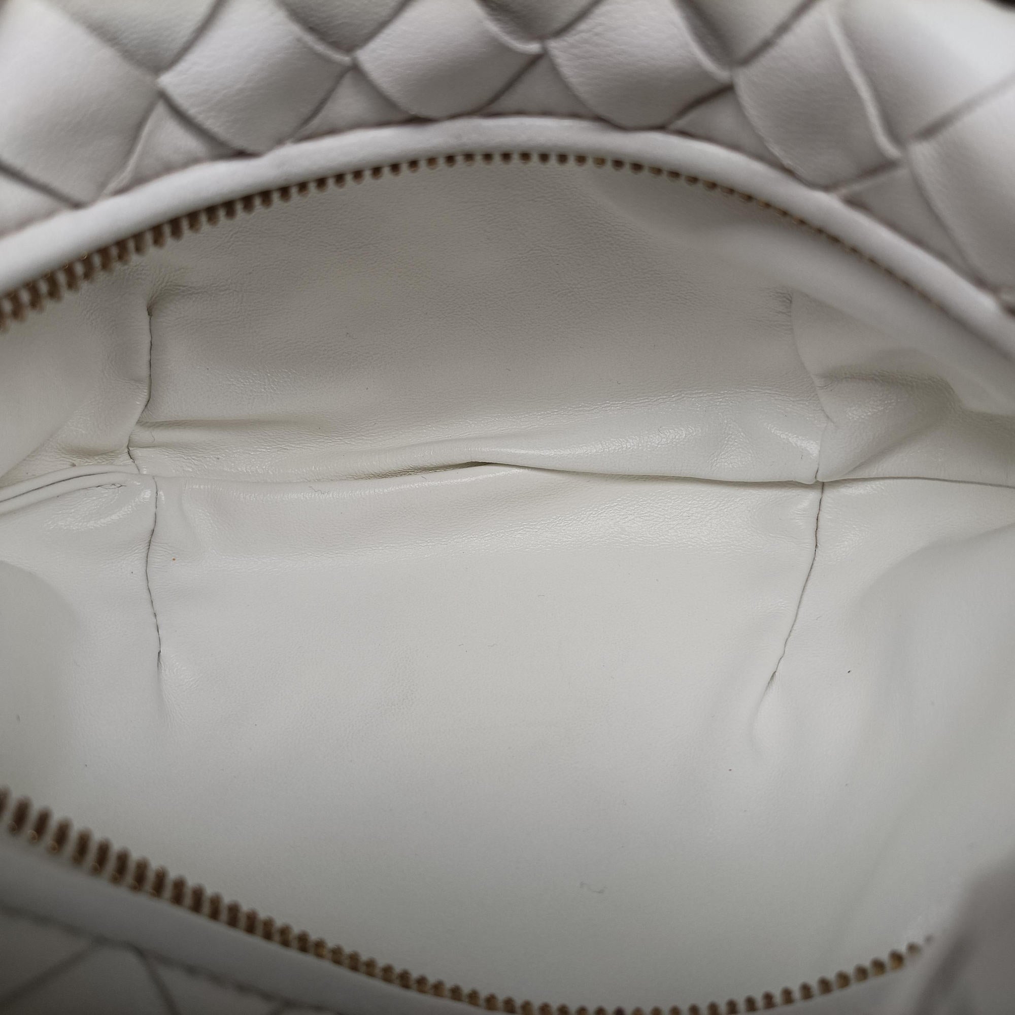 Pre-owned Bottega Veneta The Jodie White patent  handbag | stylenewstar