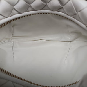 Pre-owned Bottega Veneta The Jodie White patent  handbag | stylenewstar