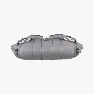 Pre-owned Gucci Horsebit Grey Leather 764339 shoulderbag | stylenewstar
