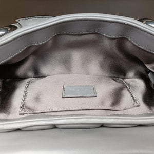 Pre-owned Gucci Horsebit Grey Leather 764339 shoulderbag | stylenewstar