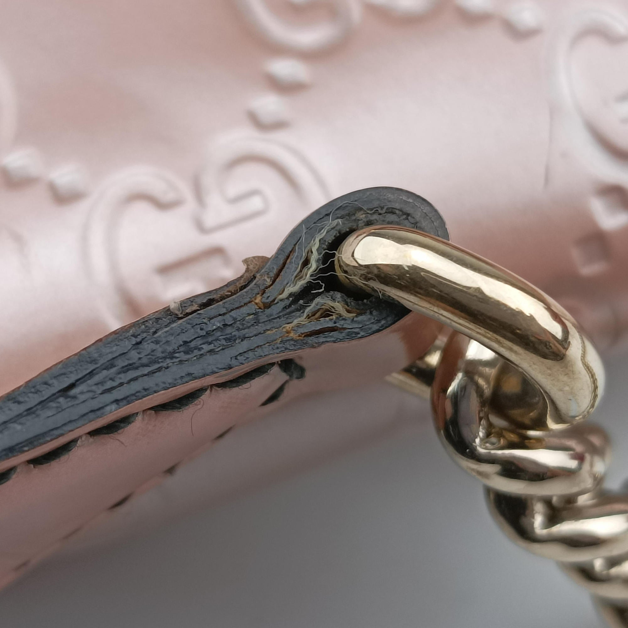 Pre-owned Gucci Emily Pink Patent Leather 295402 shoulderbag | stylenewstar