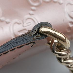 Pre-owned Gucci Emily Pink Patent Leather 295402 shoulderbag | stylenewstar