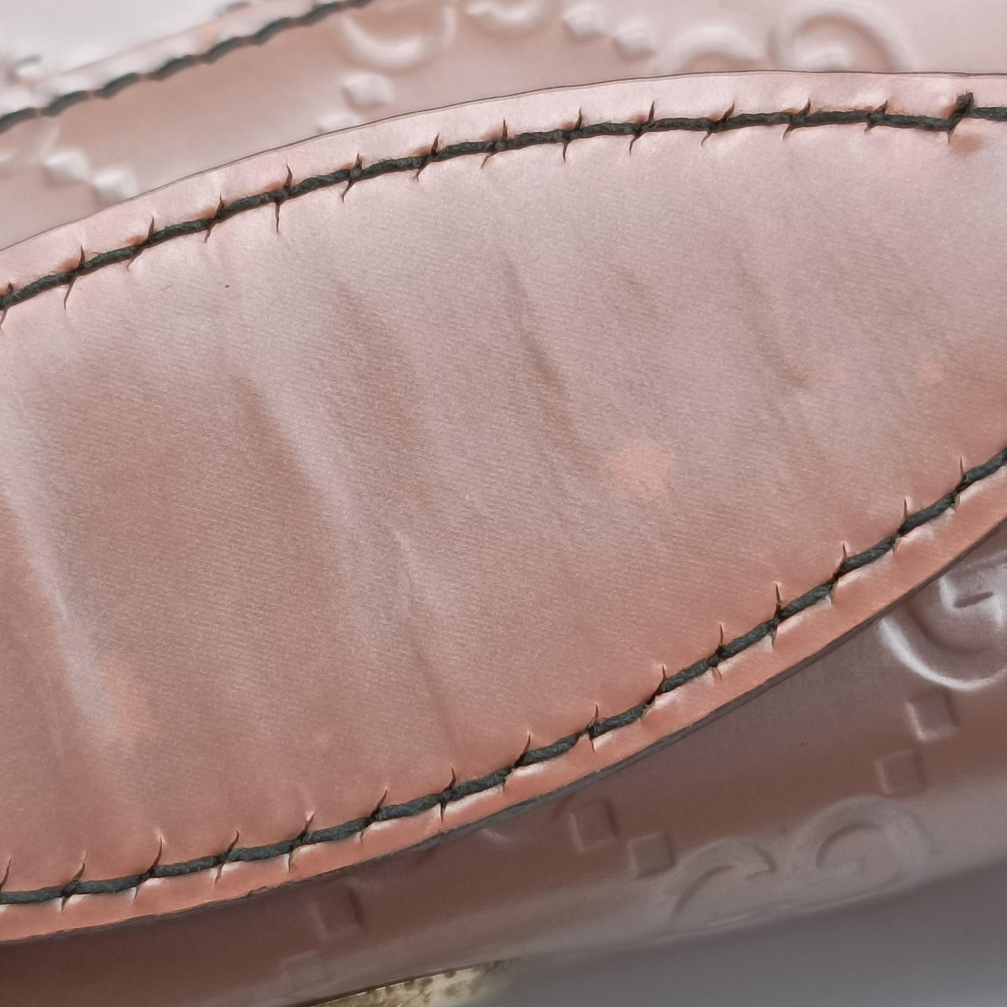 Pre-owned Gucci Emily Pink Patent Leather 295402 shoulderbag | stylenewstar