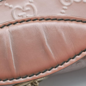Pre-owned Gucci Emily Pink Patent Leather 295402 shoulderbag | stylenewstar