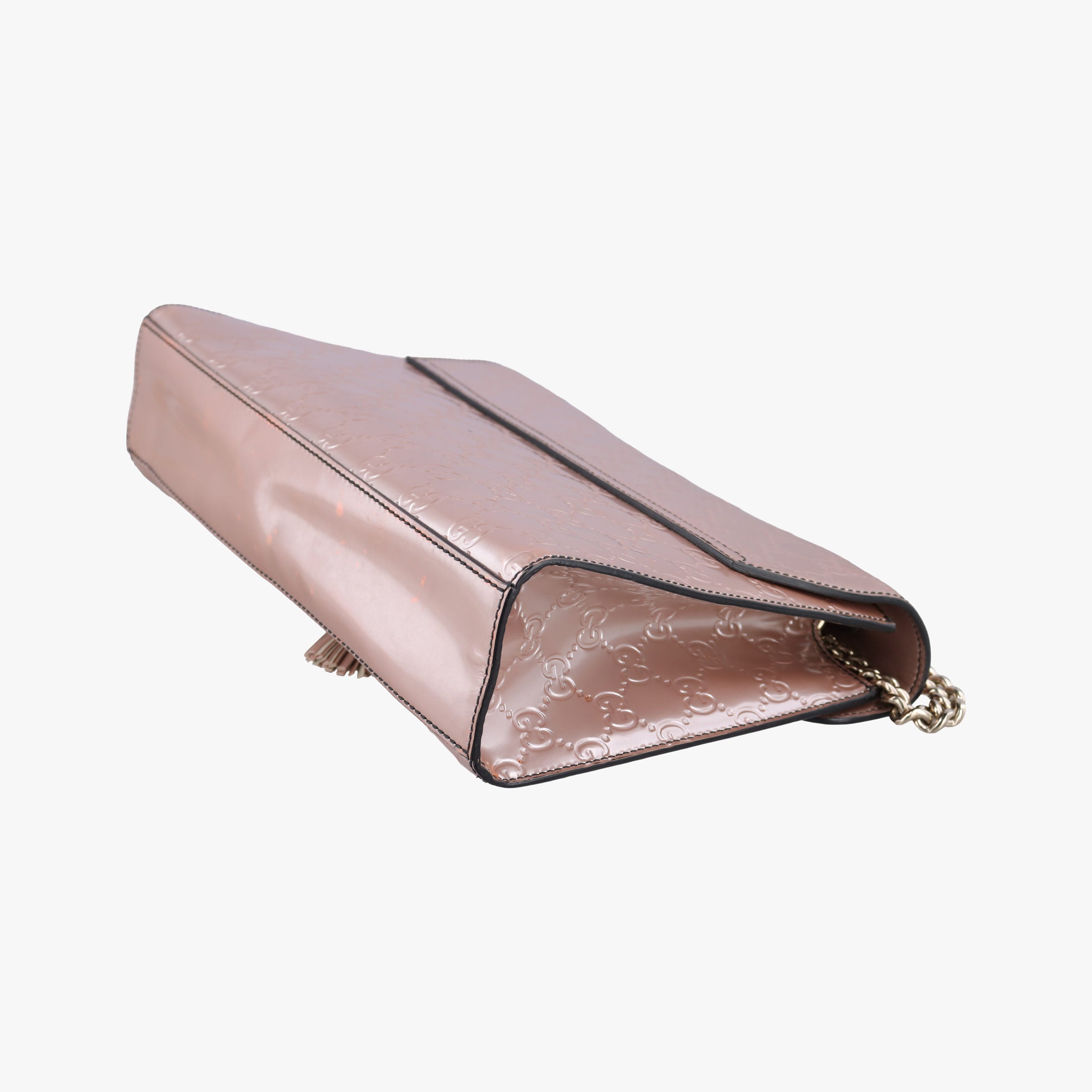 Pre-owned Gucci Emily Pink Patent Leather 295402 shoulderbag | stylenewstar
