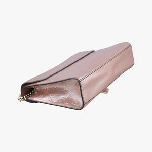 Pre-owned Gucci Emily Pink Patent Leather 295402 shoulderbag | stylenewstar
