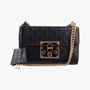 Vintage Gucci Padlock Black Leather 409487 shoulderbag | stylenewstar