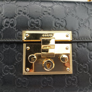 Vintage Gucci Padlock Black Leather 409487 shoulderbag | stylenewstar