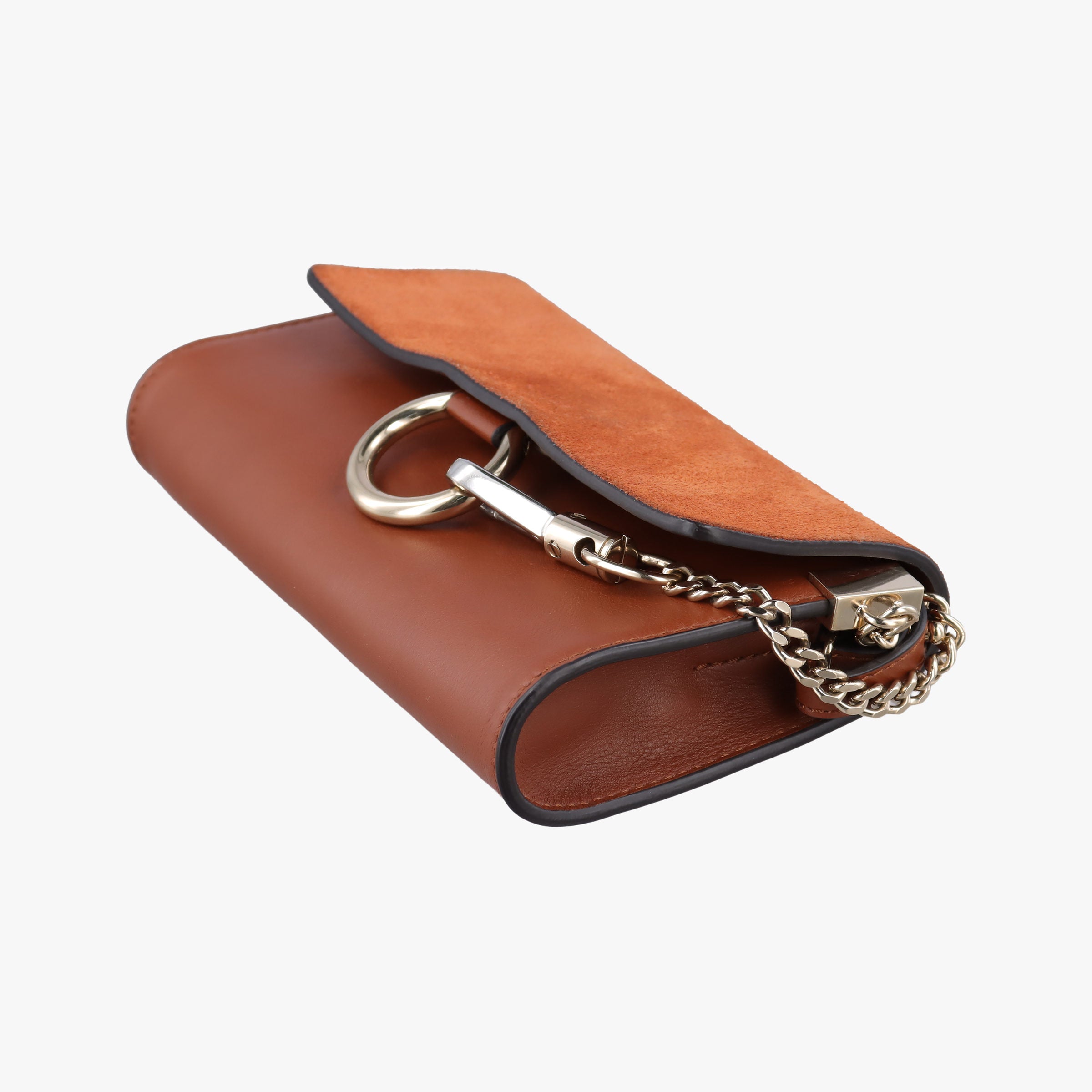 Pre-owned Chloe FAYE Brown Suede × leather  shoulderbag | stylenewstar