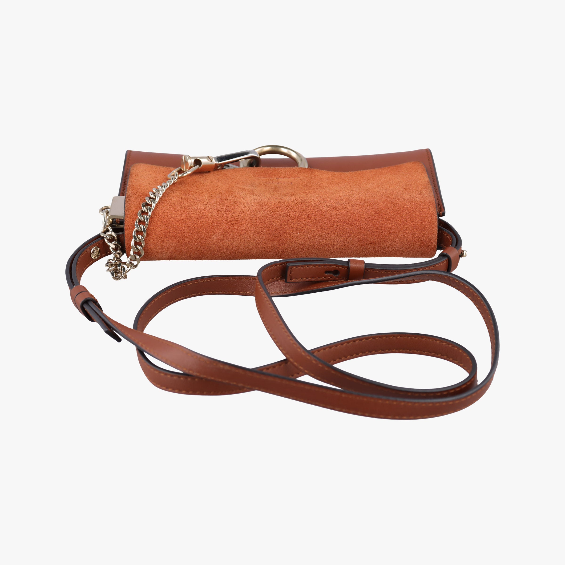 Pre-owned Chloe FAYE Brown Suede × leather  shoulderbag | stylenewstar