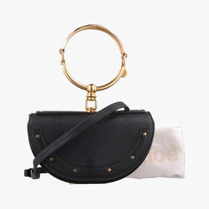 Pre-owned Chloe Nile Minaudiere Black Leather  shoulderbag | stylenewstar