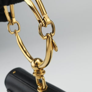 Pre-owned Chloe Nile Minaudiere Black Leather  shoulderbag | stylenewstar