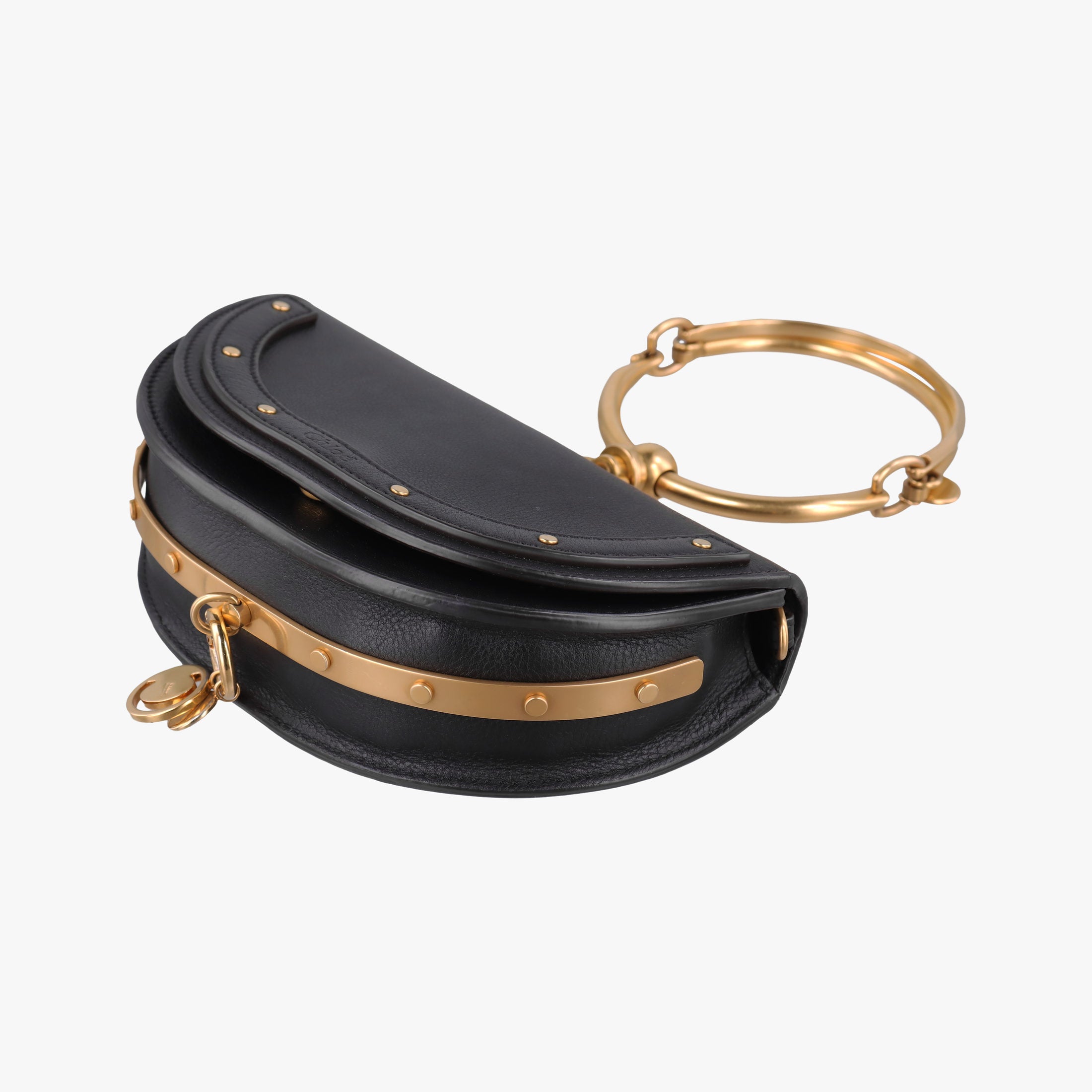 Pre-owned Chloe Nile Minaudiere Black Leather  shoulderbag | stylenewstar