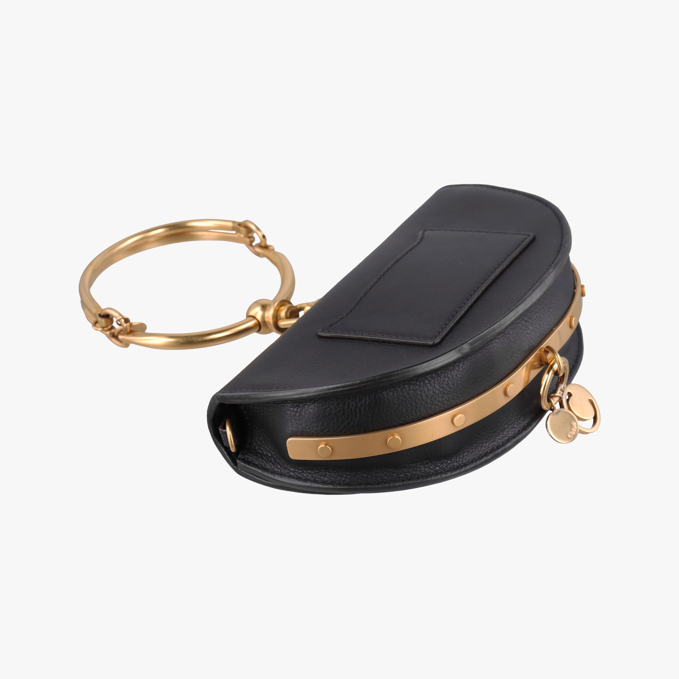 Pre-owned Chloe Nile Minaudiere Black Leather  shoulderbag | stylenewstar