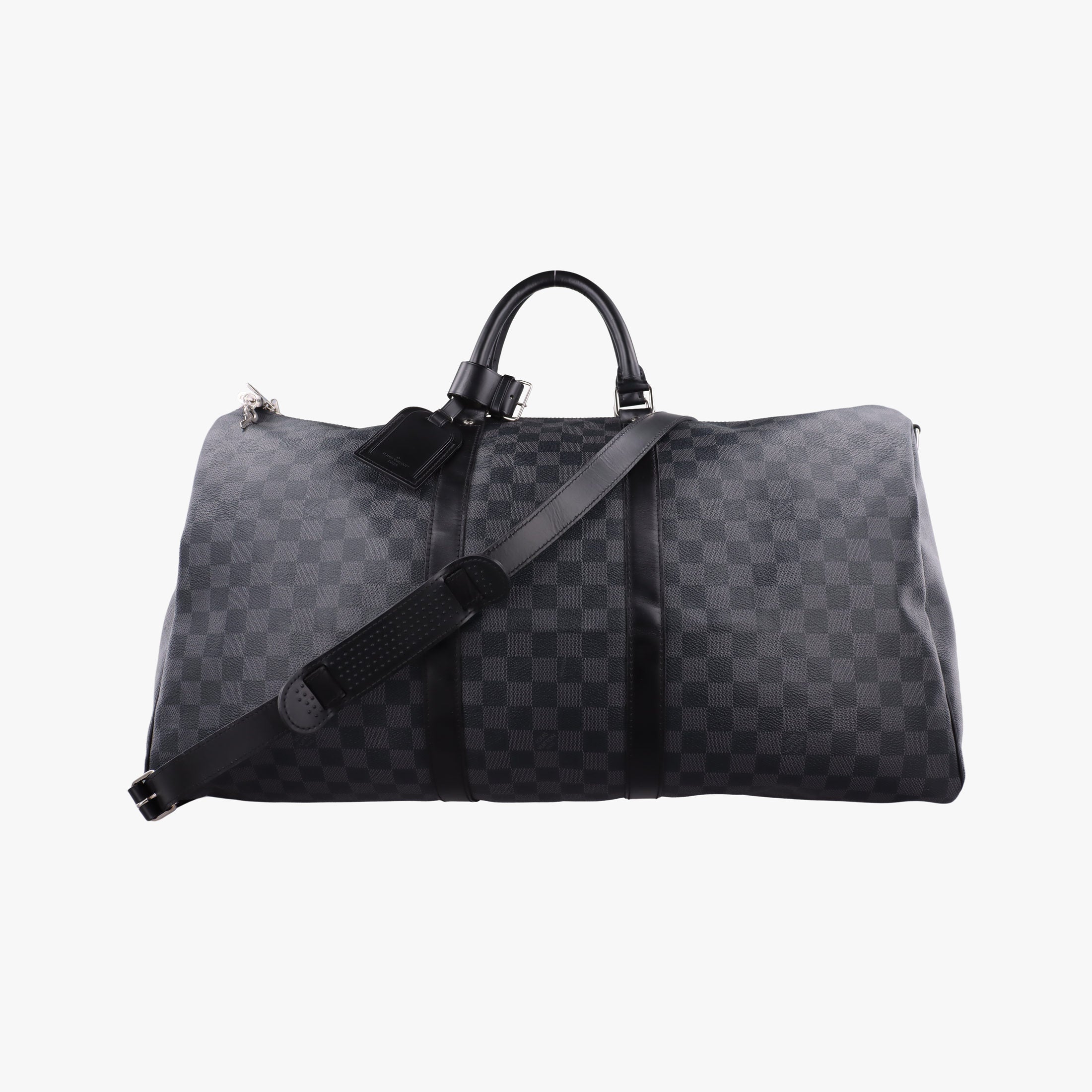 Pre-owned Louis Vuitton Keepall Bandouliere 45 Noir Damier Graphite N41418 shoulderbag | stylenewstar