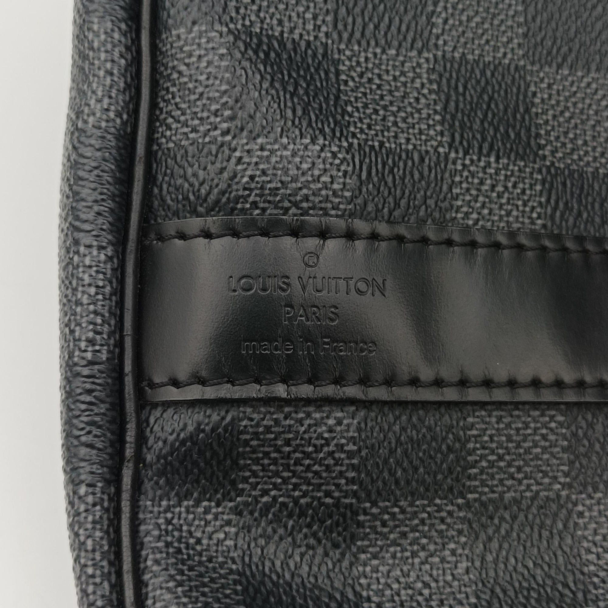 Pre-owned Louis Vuitton Keepall Bandouliere 45 Noir Damier Graphite N41418 shoulderbag | stylenewstar