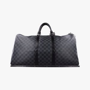 Pre-owned Louis Vuitton Keepall Bandouliere 45 Noir Damier Graphite N41418 shoulderbag | stylenewstar