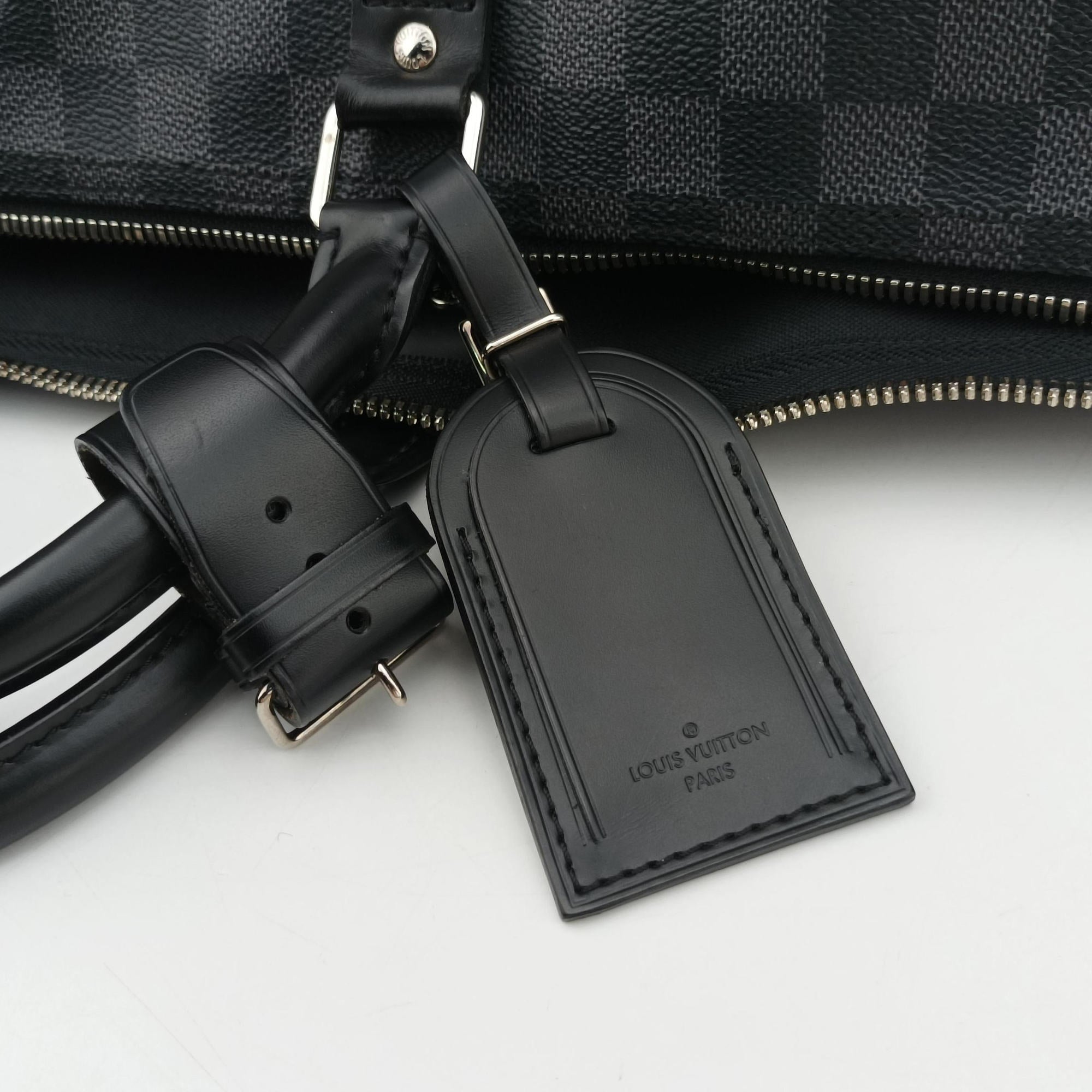 Pre-owned Louis Vuitton Keepall Bandouliere 45 Noir Damier Graphite N41418 shoulderbag | stylenewstar