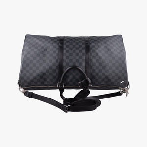Pre-owned Louis Vuitton Keepall Bandouliere 45 Noir Damier Graphite N41418 shoulderbag | stylenewstar