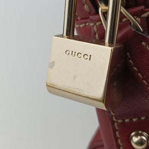 Pre-owned Gucci Bridal Bit Red Leather 163290 handbag | stylenewstar