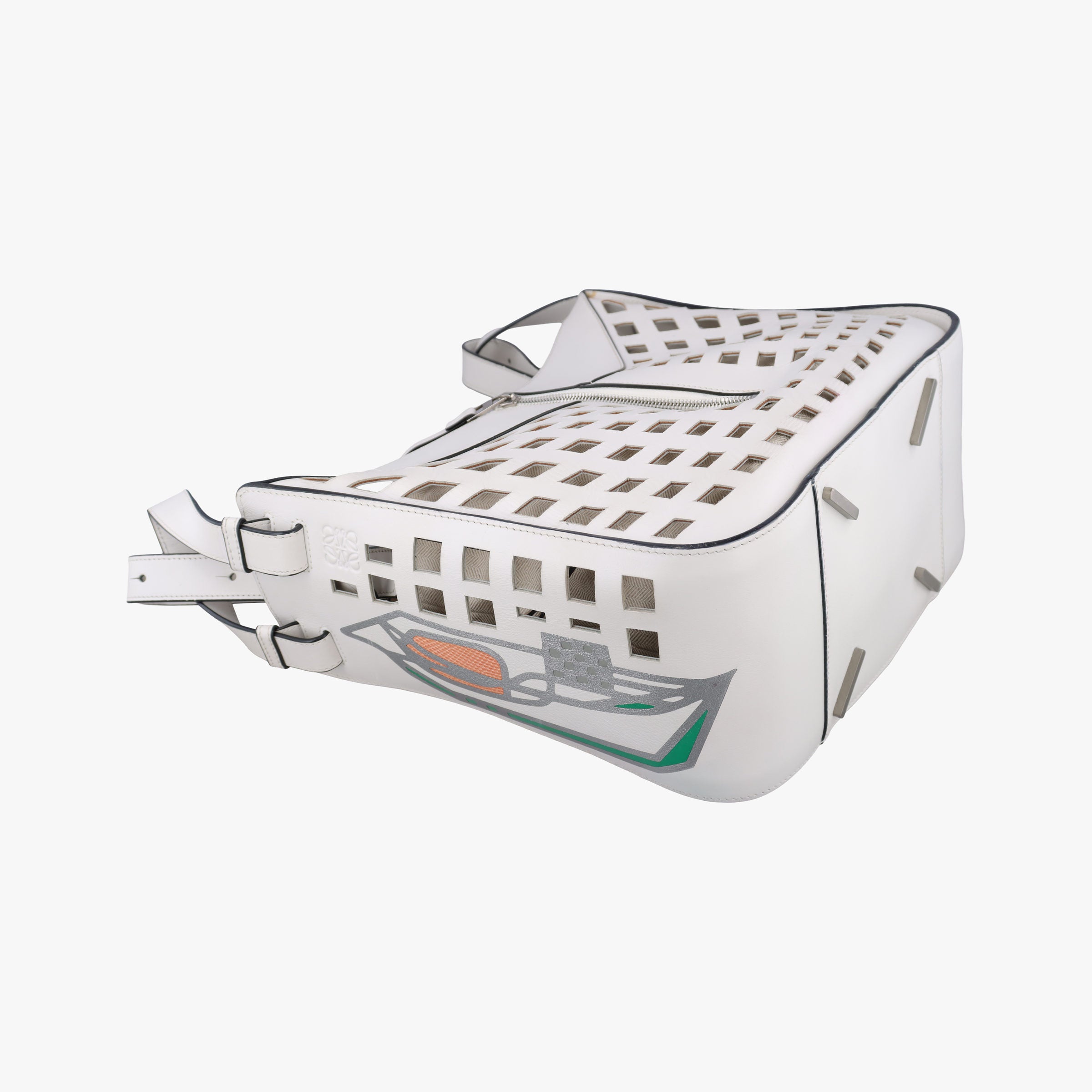 Pre-owned Loewe Hammock White Leather  shoulderbag | stylenewstar