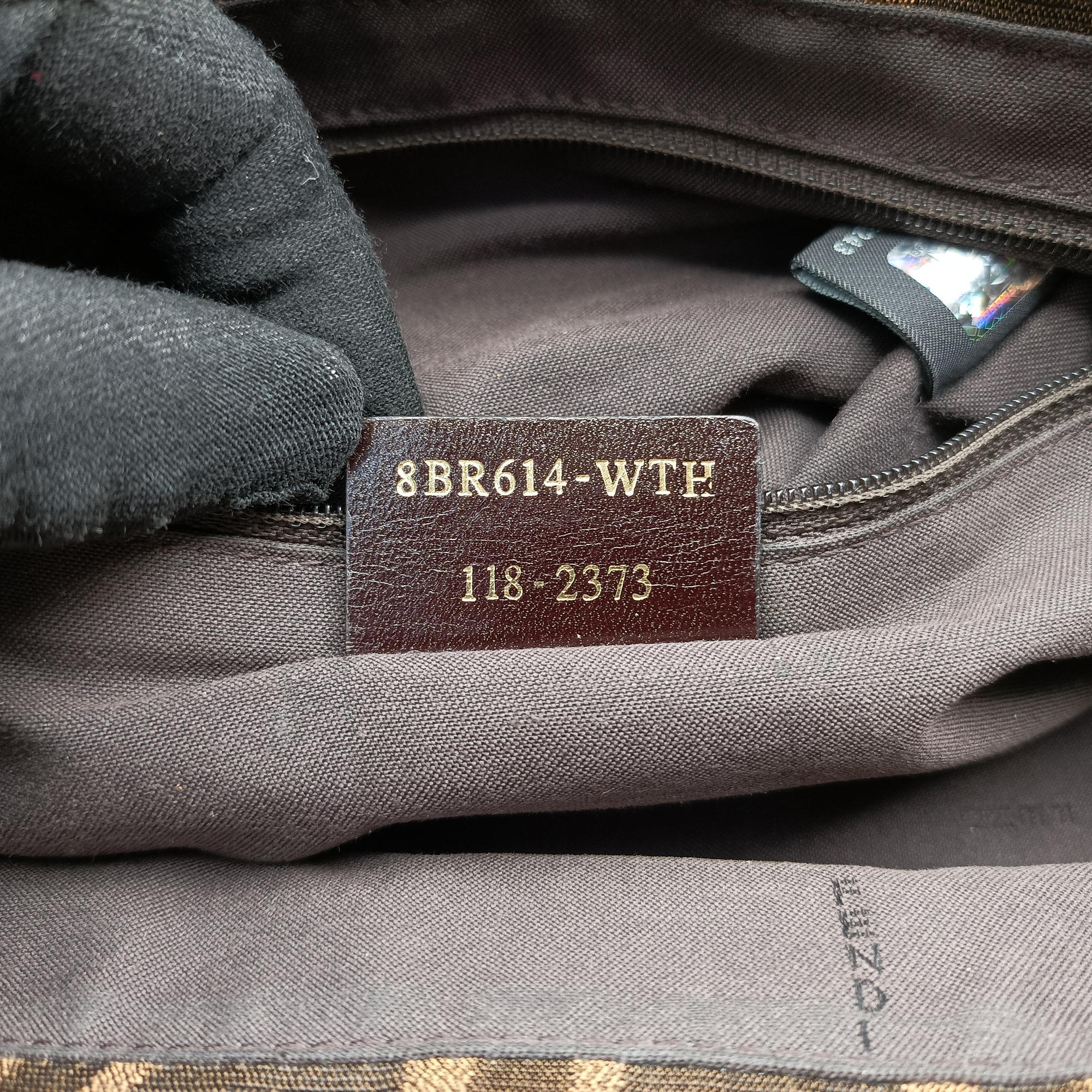 Pre-owned Fendi Mia Flap Brown canvas 8BR614 shoulderbag | stylenewstar
