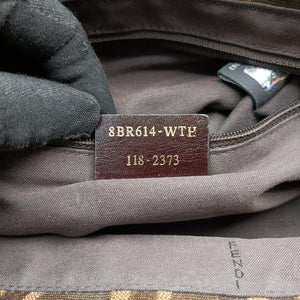Pre-owned Fendi Mia Flap Brown canvas 8BR614 shoulderbag | stylenewstar