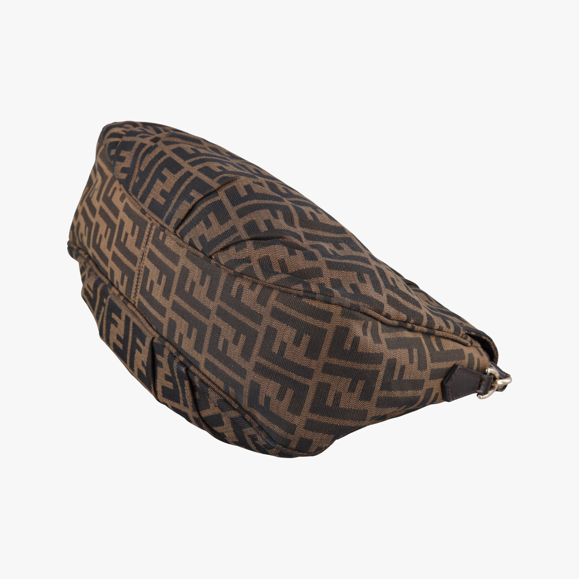 Pre-owned Fendi Mia Flap Brown canvas 8BR614 shoulderbag | stylenewstar