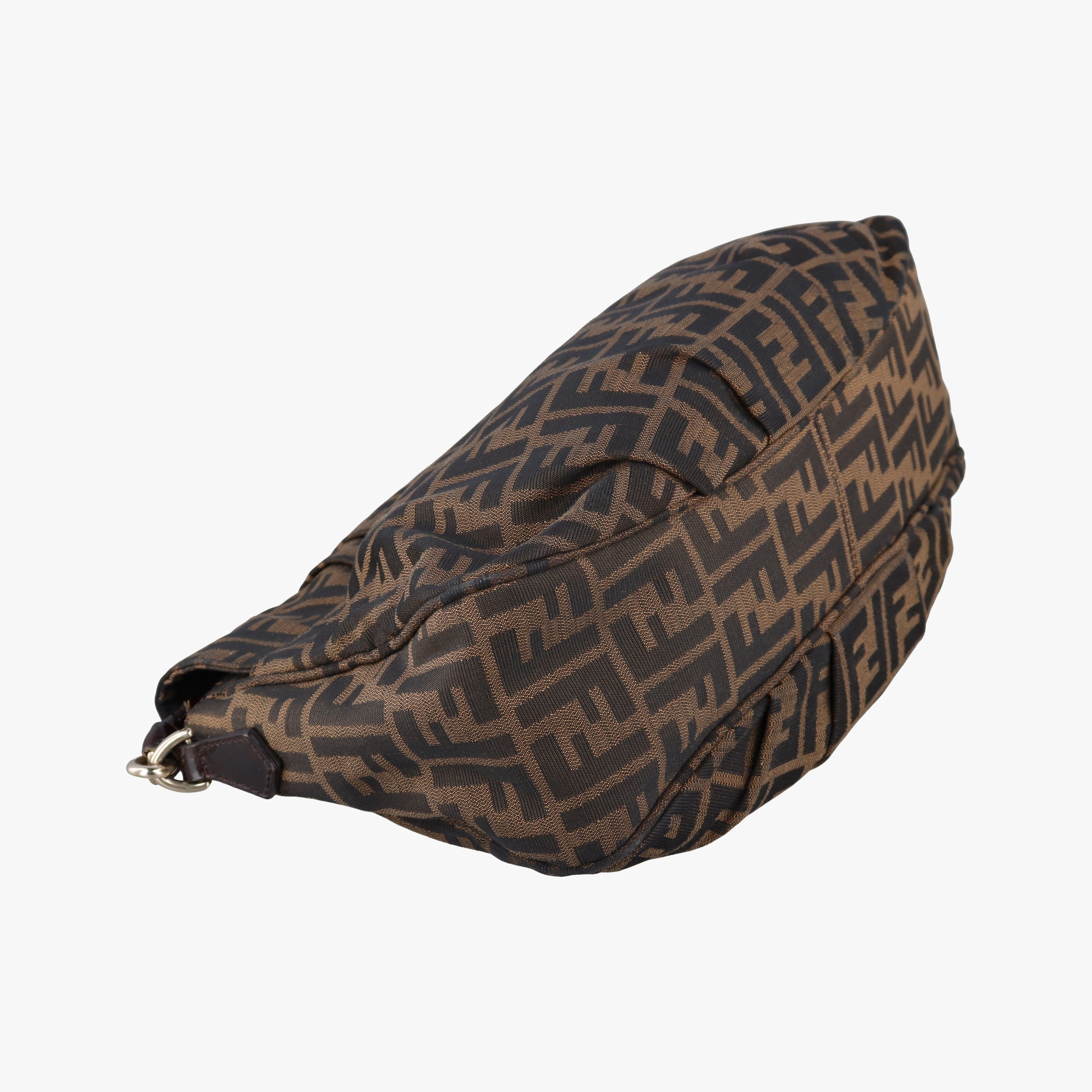 Pre-owned Fendi Mia Flap Brown canvas 8BR614 shoulderbag | stylenewstar