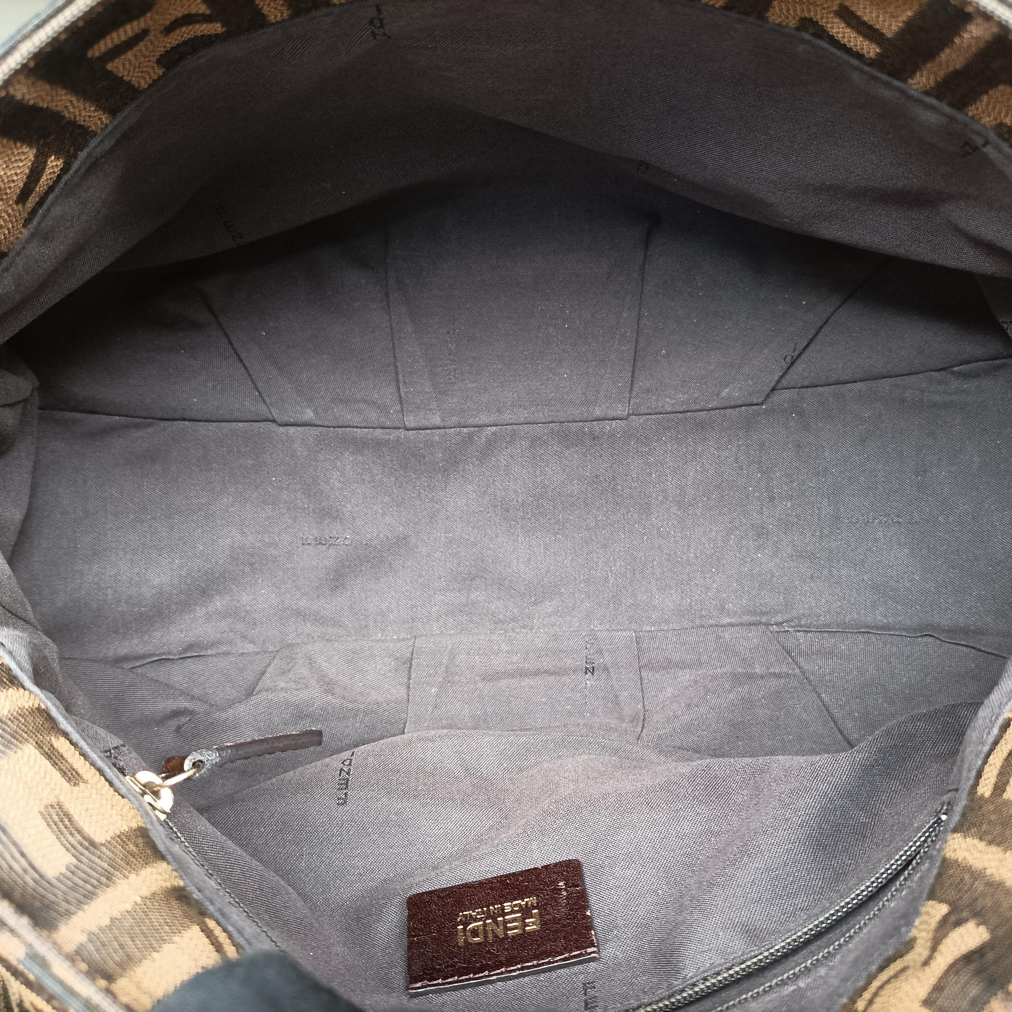 Pre-owned Fendi Mia Flap Brown canvas 8BR614 shoulderbag | stylenewstar