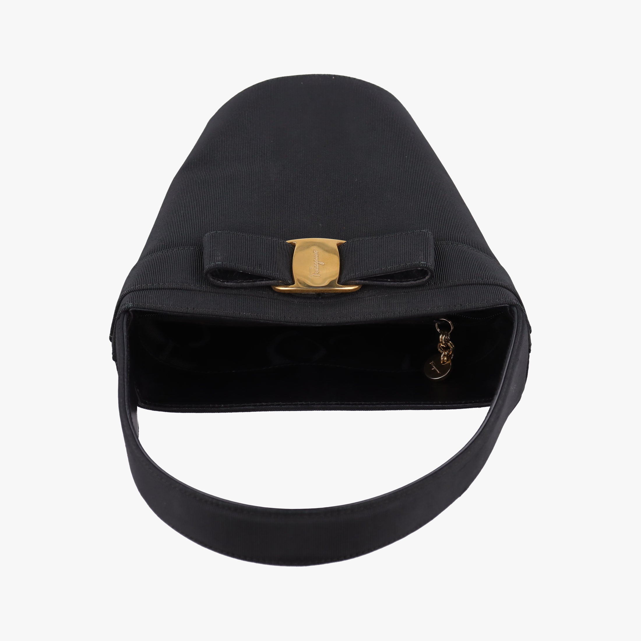 Pre-owned Ferragamo Vara Black fabric  handbag | stylenewstar