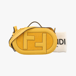 Secondhand Fendi Aurock Camera Case Mini Yellow Suede × Leather 8BS058 shoulderbag | stylenewstar