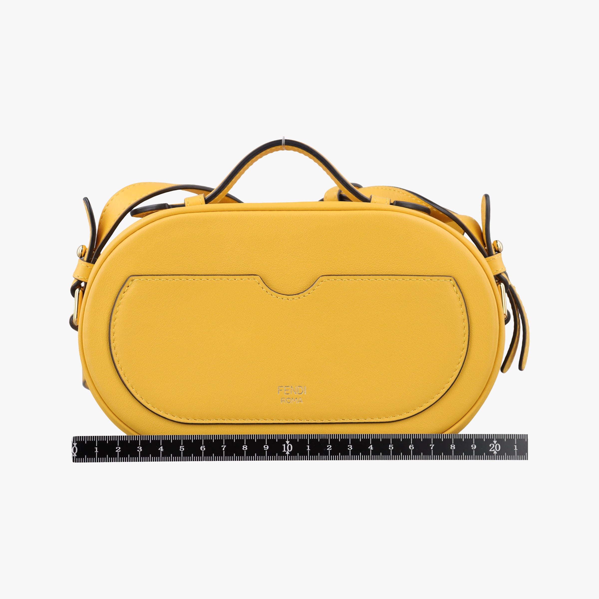 Secondhand Fendi Aurock Camera Case Mini Yellow Suede × Leather 8BS058 shoulderbag | stylenewstar