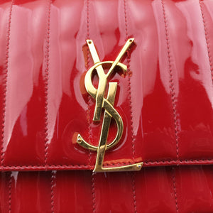 Vintage Yves Saint Laurent VICKY Red Patent Leather 538439 shoulderbag | stylenewstar