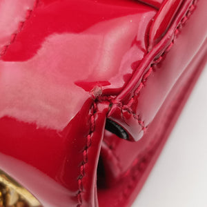 Vintage Yves Saint Laurent VICKY Red Patent Leather 538439 shoulderbag | stylenewstar