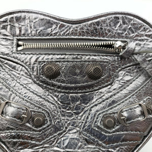 Vintage Balenciaga Heart mini Silver Lambskin  shoulderbag | stylenewstar