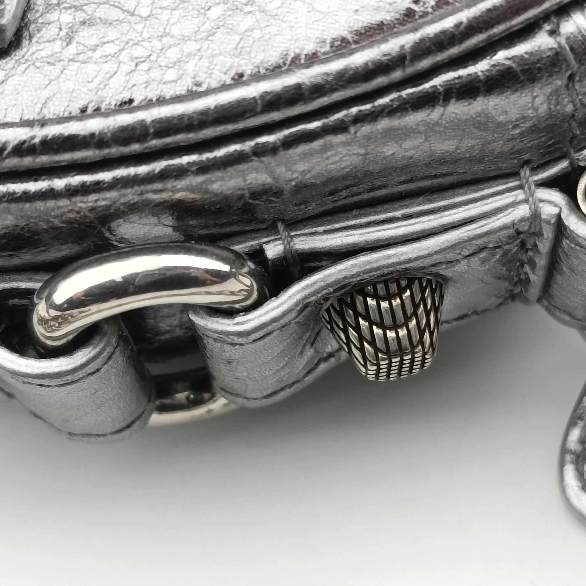 Vintage Balenciaga Heart mini Silver Lambskin  shoulderbag | stylenewstar