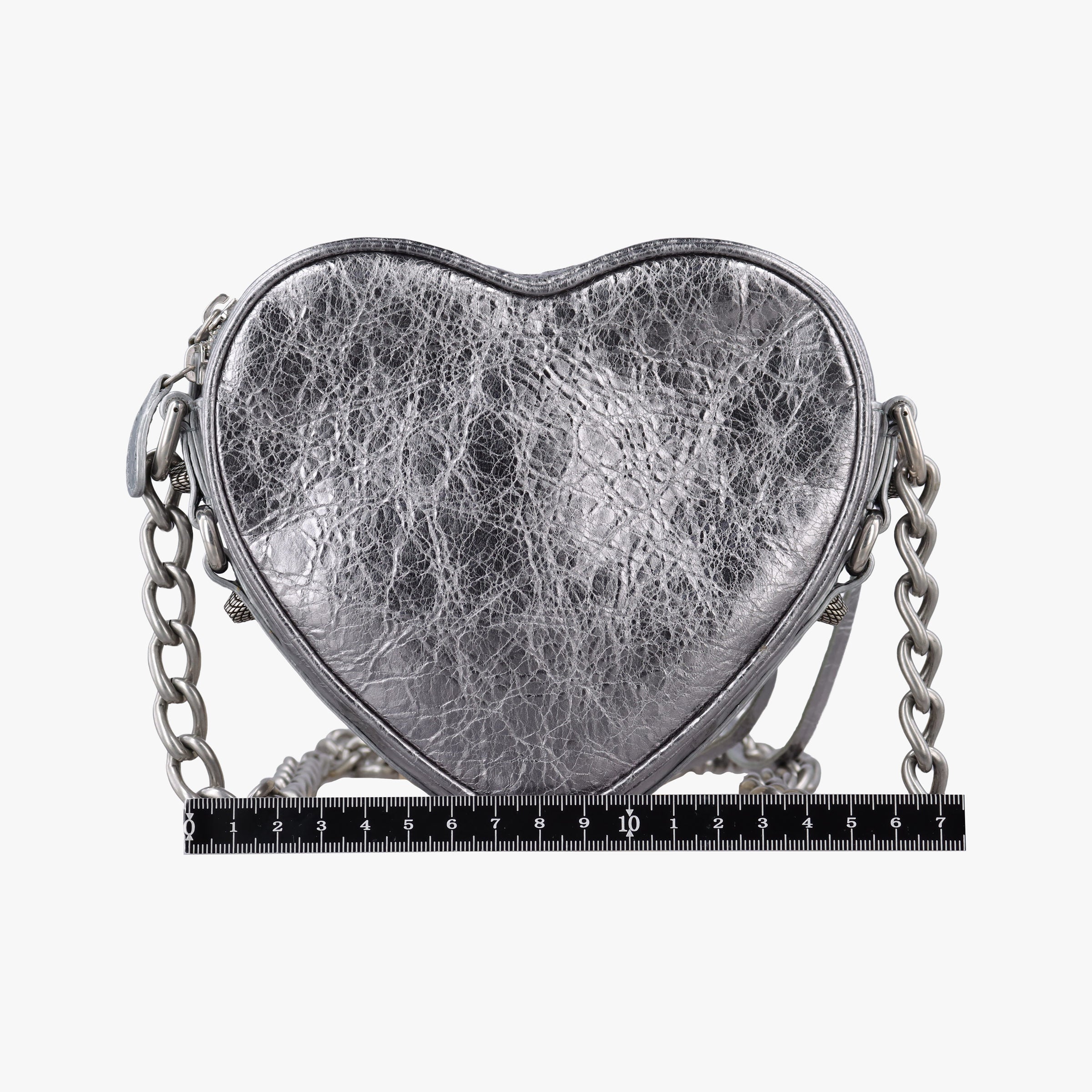 Vintage Balenciaga Heart mini Silver Lambskin  shoulderbag | stylenewstar