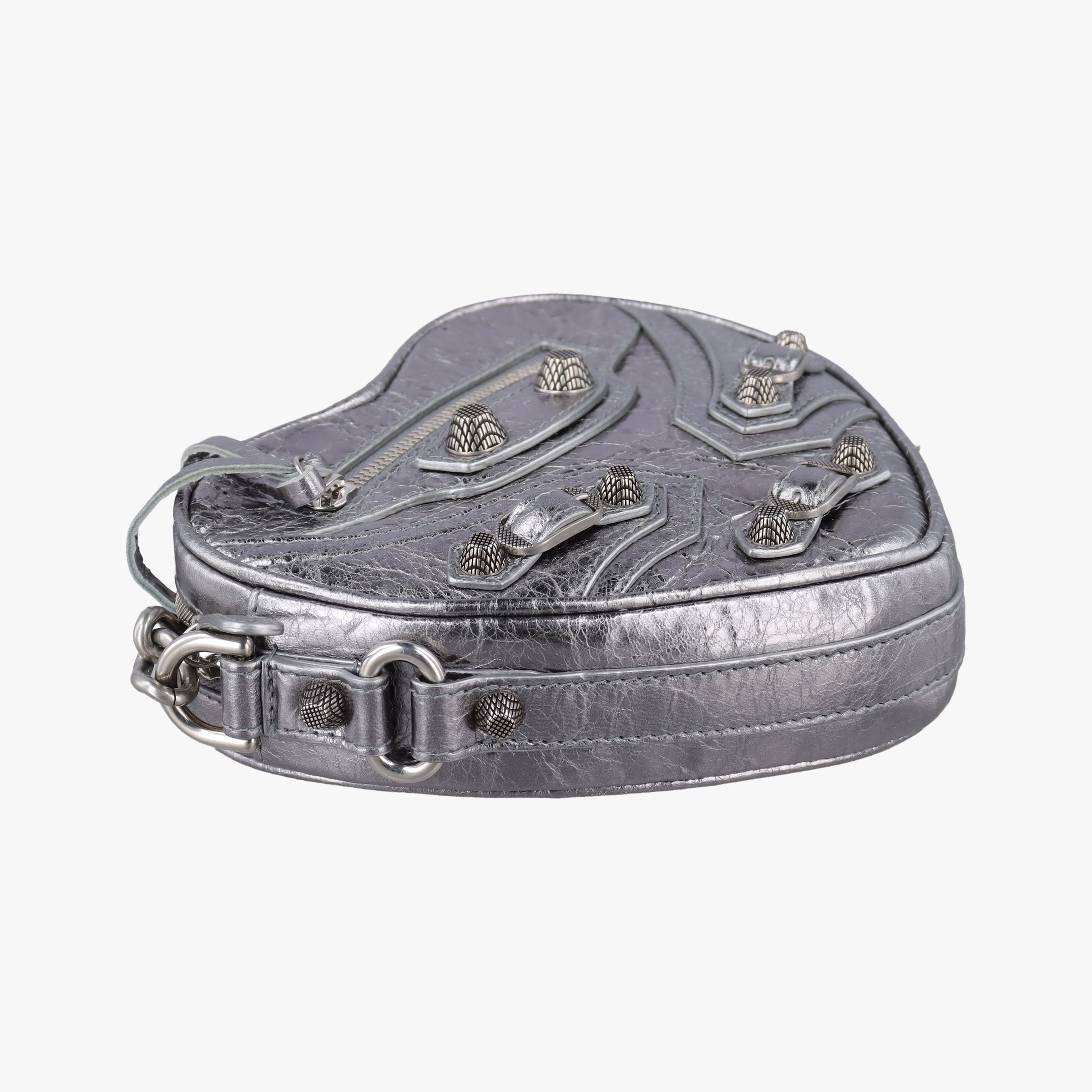 Vintage Balenciaga Heart mini Silver Lambskin  shoulderbag | stylenewstar